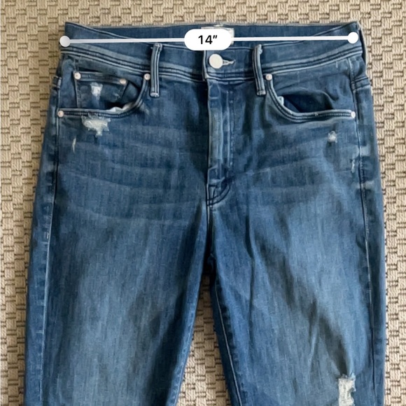 Mother The Weekender Fray Flare Jeans - Graffiti Girl Distressed Wash - Size 27 - Picture 13 of 14